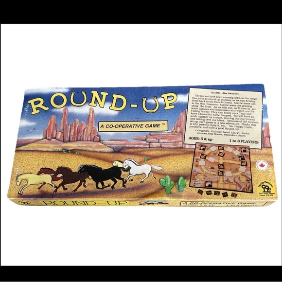 Other - Vintage Round-up Co-Operative 1991 Kids Horse Collectable Board Game Toy